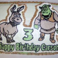 Shrek Birthday Cake This is a Butter Cream Transfer (bct), My first one. I thought it turned out great. It was less time than doing all those stars. I used the...