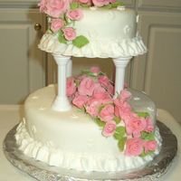 My Course 3 Wedding Cake! I used the homemade marshmallow fondant to cover my cake. I love the taste better than store bought. I love making the fondant roses. It...