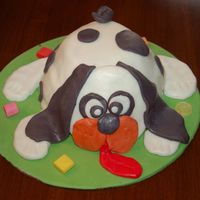 Fondant Dog Cake I had fun making this cake - Its my first fondant cake that I did all by myself - I'm a perfectionist so I see my imperfections but I...