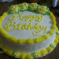 Yellow And White B-Day Cake this cake wasen't difficult at all regular yellow cake with almond flavored simple syrup to wet it the only thing that got me was i...