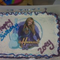 Ice Cream Cake - Hannah Montana this is an ice cream cake i made when i worked for bruster's real ice cream. it was done for my niece zoey and uses a hannah montana...