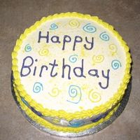 Swirly Birthday Cake For my mom's birthday we did a strawberry cake with cream cheese filling. My 7 year-old daughter drew the cake out with the colors she...