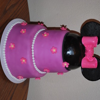 Minnie Mouse Birthday Cake This cake was made for a little girl's birthday and the theme was minnie mouse. It's 6" and 8" round cake covered in...