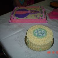 Girl's 5Th Birthday And Father's Day My neice's birthday cake. Wilton pan. Round was my final for an intro decorating course I took. Just tried to practice what I had...