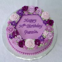 Pretty In Purple Made for a friend who loves purple and requested a purple "girly" cake. All buttercream.