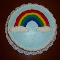 First Cake - Side View Here is the extra decorating I did, just to have a little fun.
