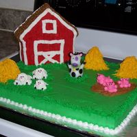 Barnyard Birthday Here is my first attempt at buttercream animals.