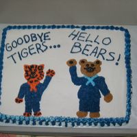 Goodbye Tigers! This was for a group of Cub Scouts. It was for the night that they were graduating from Tiger Cubs to Bear Cubs.