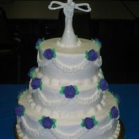 My First Wedding Cake This is the first wedding cake that I've made. I've made a cake in similar size and shape for a bridal shower but this was more...