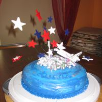 Space Cake With Shuttle my son wanted a spacecake for his 5th birthday