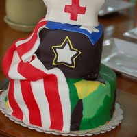 Military Nurse A friend of mine is going back into the Army as a Nurse. This was her going away cake!. TY for all the help with the design CC :)