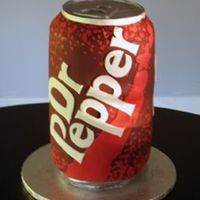 Dr. Pepper Fondant Dr. Pepper can. Dimensions are 16"x7".