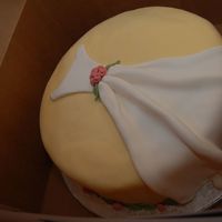 Wedding Dress Bridal Shower Inspired by CC - yellow with chocolate filling, fondant - Easy!