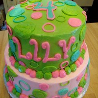 Polka Dots Two tiered polka dot w/ pastel colors.