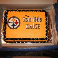 The Terrible Cake Quick and dirty Steelers Cake for the big game party.