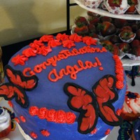 Red And Purple Butterfly Cake Red Velvet cake with cream cheese frosting--Purple and red with handmade chocolate butterflies!