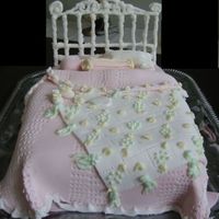 Baby Bed Made for baby shower for a friend...my very first sculpture-cake.