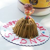 Daughters Hula Girl this was my daughters special cake for her birthday. i did one big cake and this was her own little piece.