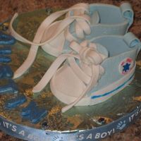 Baby Shoes Thank you to all who posted these shoes! I had so much fun making them. The new "Mom-to-be" really liked them. Thanks for looking...