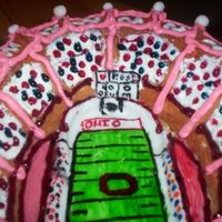 Osu Horseshoe Stadium Cake just a inside view of the cake :)