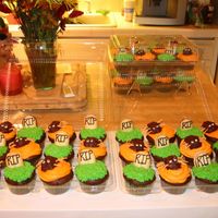 Halloween Cupcakes I got the idea for these cupcakes from The Cake Mix Doctor's cupcake book. They were delicious and turned out pretty cute!