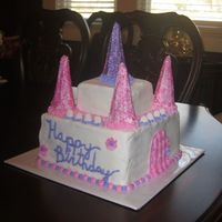 Princess Castle Cake This is my 2nd cake after completing my cake classes. This site has been so helpful for me.... Thanks guys! This was a buttermilk chocolate...