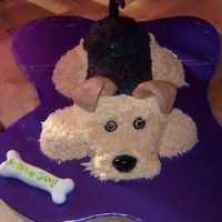 Lexi - Airedale Terrier I made this cake for my husband's birthday. He loves our dog more than just about anything. She's an Airedale Terrier but much...