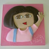 Dora The Explorer Carved from a 12" square sponge cake, sugarpaste covering. My little boy used to absolutely love Dora when he was little and was...