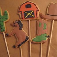 Wild West Bouquet These are all the cookies that were placed into a mini hay bail to match the theme. It came out cute. Because the event was outside, it...