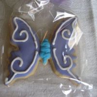Bridal Butterfly Cookies These were little favors for a bridal shower. Penny's recipe with Antonia's icing. I forgot to take a picture before I bagged...