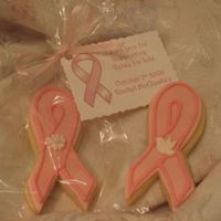 Cancer Ribbon Cookies NF cookie, covered with MMF, with Antiona's icing. Made these for a fundraiser for my sister for Relay for Life. We asked for a $5...
