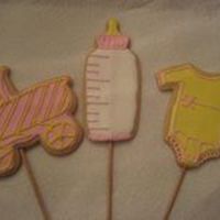 Girl Baby Shower Cookies These cookies were for bouquets at a shower. The bouquets were the prizes the guests won. Penny's recipe with RI.