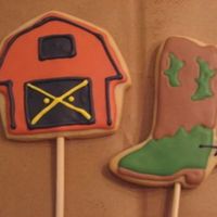 Wild West Cookies I made these for my horse club banquet. They are NF with Antonia's icing. The red on the barn isn't as bright as I wanted, but oh...