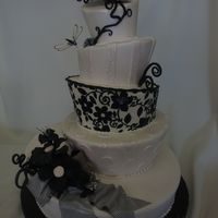 Funky Black And White Everything made from gumpaste.