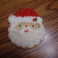 Santa Cookie sugar cookie with buttercream frosting