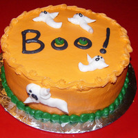 Ghost Cake All buttercream 8 inch ghost cake.