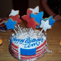 July 4Th Birthday stars are sugar cookies, the rest is b/c
