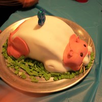 Zhu Zhu fondant covered...should have caved more...Looks like a vw.LOL