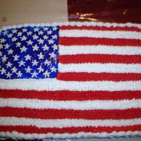 American Flag buttercream icing