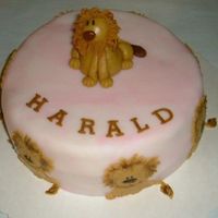 Little Lion Buttercake with sugarpaste, filled with orange buttercream