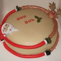 Santa And Rudolf Inspired by Karen Davies