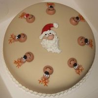 Santa And Reindeers Inspired by Karen Davies