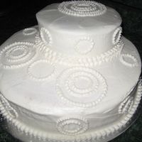 White Bridal Shower Cake 