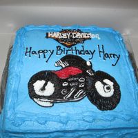 Harley Motorcycle Cake 