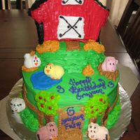 Farmhouse Birthday Cake 