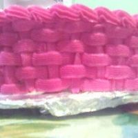 Simple Cake #2 close up shot of the basketweave.