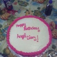 Simple Cake this is a 12inch cake with strawberry filling and buttercream icingver simple with a basketweave.