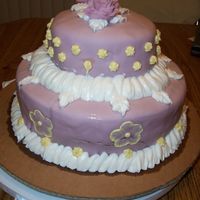 Purple Cake First Tiered Cake