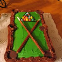 Pool Tournament Cake I made this for a co-worker's pool tournament