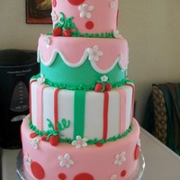 Strawberry Shortcake Shower Vanilla cake with strawberry preserves filling, all butter buttercream and fondant icings. Toppers were MIA.